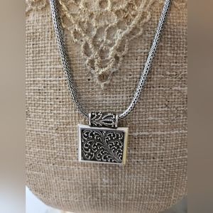 Lois Hill Brand Authentic Vintage Silver Foxtail Chain Necklace